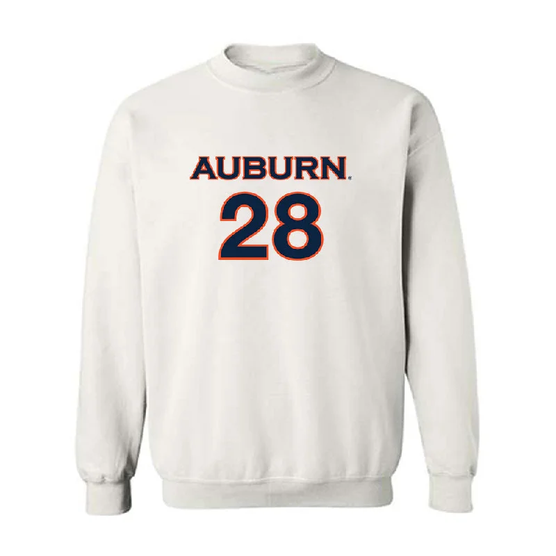 Auburn - NCAA Women's Soccer : Erin Houston - White Replica Shersey Sweatshirt Hoodie with Reflective Safety Nightwear Auburn - NCAA Women's Soccer : Erin Houston - White Replica Shersey Sweatshirt Hoodie with Reflective Safety Nightwear