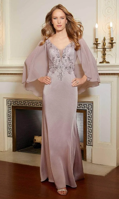 Mori Lee 72603 - Beaded V-Neck Dress Shift Classic Vintage