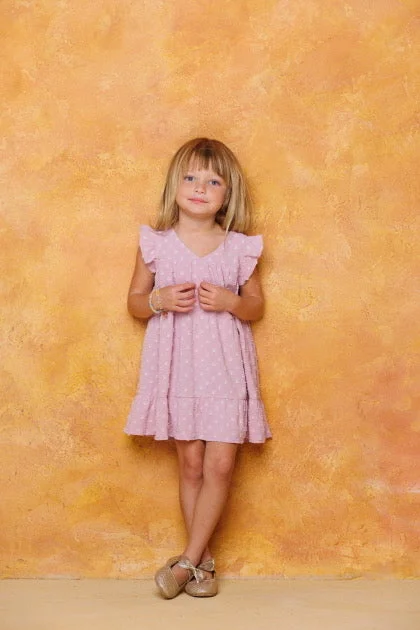 Oddi Lilac Dot Babydoll Dress 14764 Tunics Long Elegant