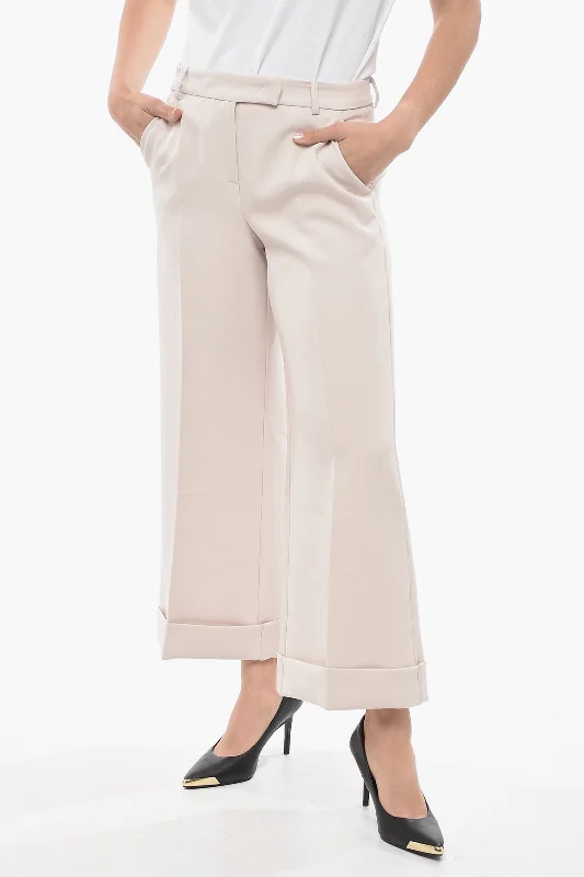 EDRA Cuffed Cropped Fit Pants 38 Italian size Slim-Fit Leggings