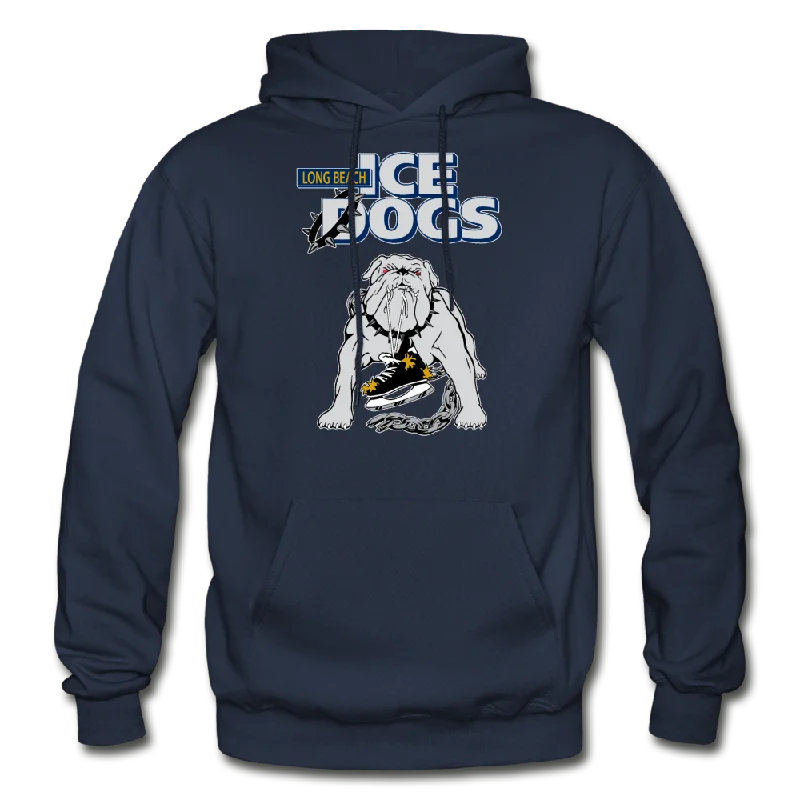 Ice Dogs Throwback | Navy Hoodie Hoodie with Crew Neck Simple Timeless