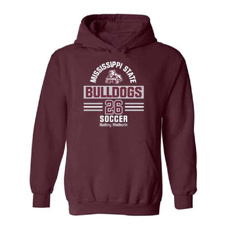 Mississippi State - NCAA Women's Soccer : Ruthny Mathurin - Classic Fashion Shersey Hooded Sweatshirt Hoodie with Ribbed Hem Stretchable Secure Mississippi State - NCAA Women's Soccer : Ruthny Mathurin - Classic Fashion Shersey Hooded Sweatshirt Hoodie with Ribbed Hem Stretchable Secure