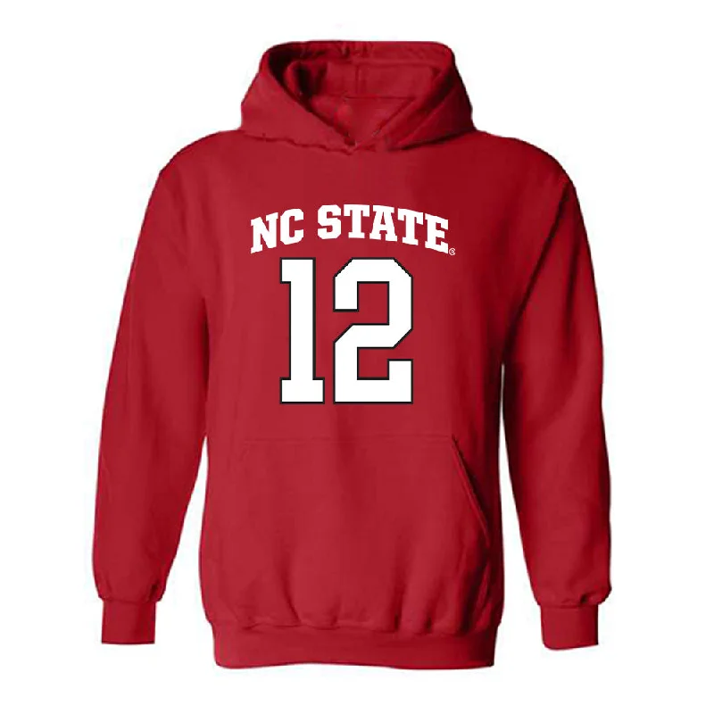 NC State - NCAA Women's Soccer : Jaiden Thomas Shersey Hooded Sweatshirt Hoodie with Hem Applique Textured Unique NC State - NCAA Women's Soccer : Jaiden Thomas Shersey Hooded Sweatshirt Hoodie with Hem Applique Textured Unique
