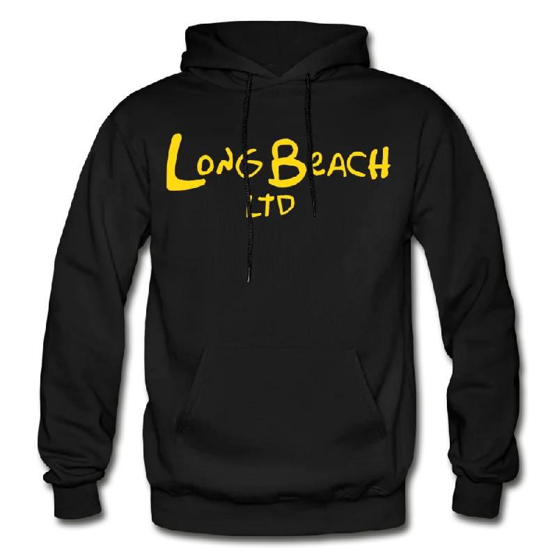 Springfield, LB | Black Hoodie Hoodie with Set-In Sleeves Structured Classic