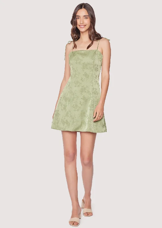 Verte Shoulder Tie Mini Dress Casual High-Waist Mini Dress