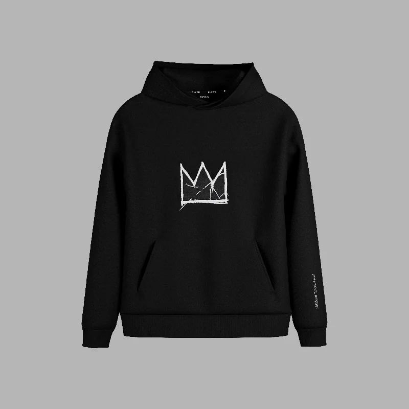 Blvck x Basquiat 'Crown' Hoodie Hoodie with Zipper Placket Modern Functional