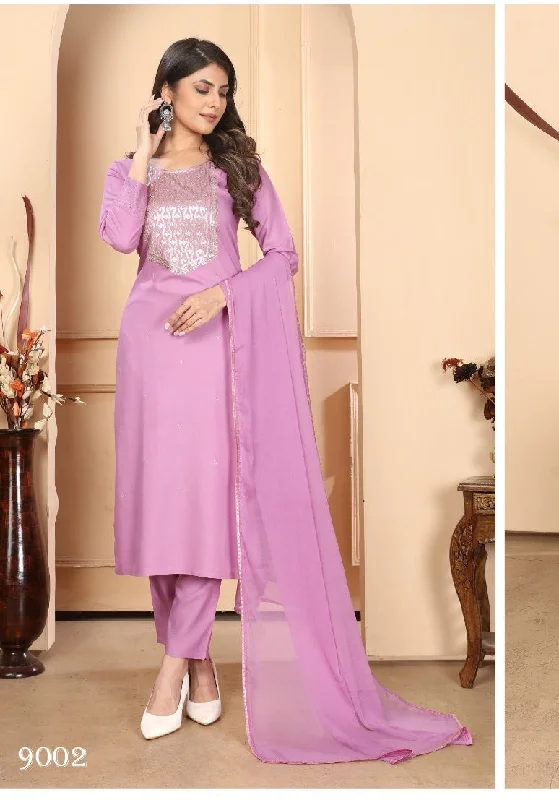 NOZ2TOZ Women Party Wear Embroidery Worked Kurta With Pant And Dupatta Set - Onion Trendy Printed Leggings NOZ2TOZ Women Party Wear Embroidery Worked Kurta With Pant And Dupatta Set - Onion Trendy Printed Leggings