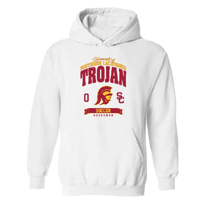 USC - NCAA Women's Soccer : Talia Grossman - Hooded Sweatshirt Classic Fashion Shersey Hoodie with Back Slit Movement Comfort USC - NCAA Women's Soccer : Talia Grossman - Hooded Sweatshirt Classic Fashion Shersey Hoodie with Back Slit Movement Comfort