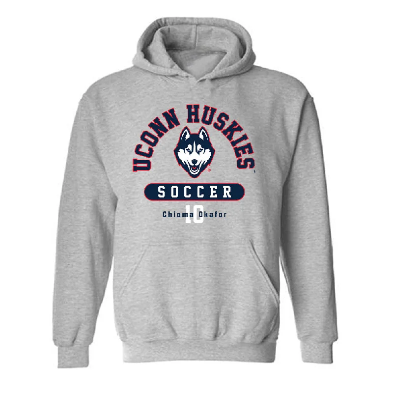 UConn - NCAA Women's Soccer : Chioma Okafor - Hooded Sweatshirt Classic Fashion Shersey Hoodie with High Neck Warm Protective UConn - NCAA Women's Soccer : Chioma Okafor - Hooded Sweatshirt Classic Fashion Shersey Hoodie with High Neck Warm Protective