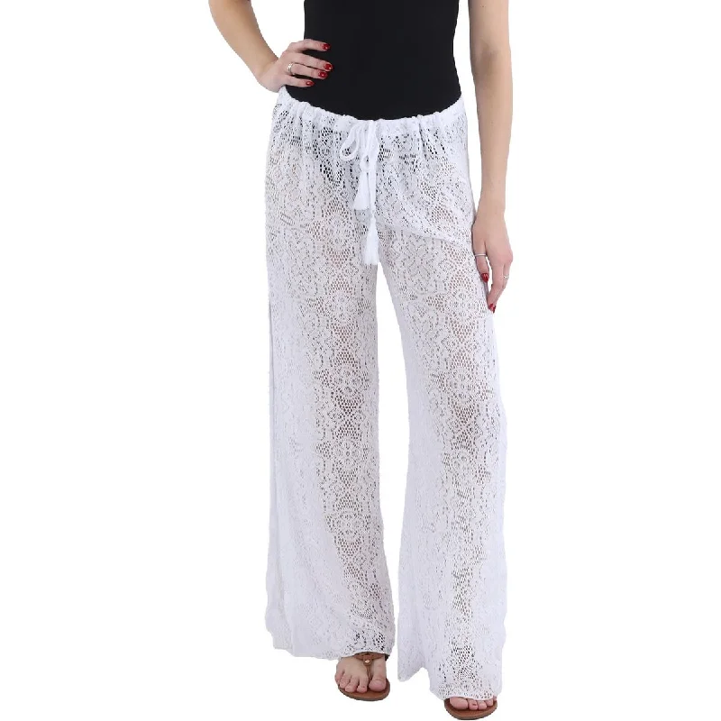 Womens Crochet Pants Cover-Up Comfortable Maternity Pants
