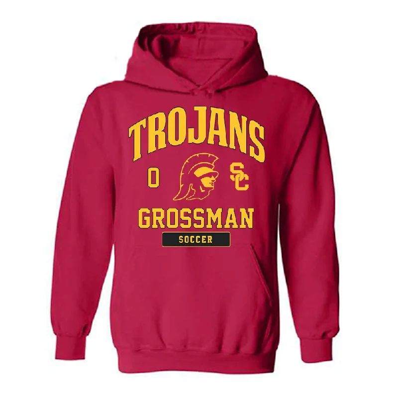 USC - NCAA Women's Soccer : Talia Grossman - Hooded Sweatshirt Classic Fashion Shersey Hoodie with Snap Buttons Easy Quick USC - NCAA Women's Soccer : Talia Grossman - Hooded Sweatshirt Classic Fashion Shersey Hoodie with Snap Buttons Easy Quick