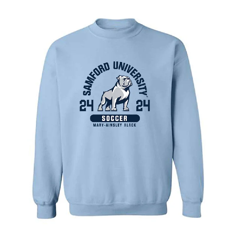 Samford - NCAA Women's Soccer : Mary-Ainsley Alack - Crewneck Sweatshirt Classic Fashion Shersey Hoodie with Hem Contrast Bold Stylish Samford - NCAA Women's Soccer : Mary-Ainsley Alack - Crewneck Sweatshirt Classic Fashion Shersey Hoodie with Hem Contrast Bold Stylish