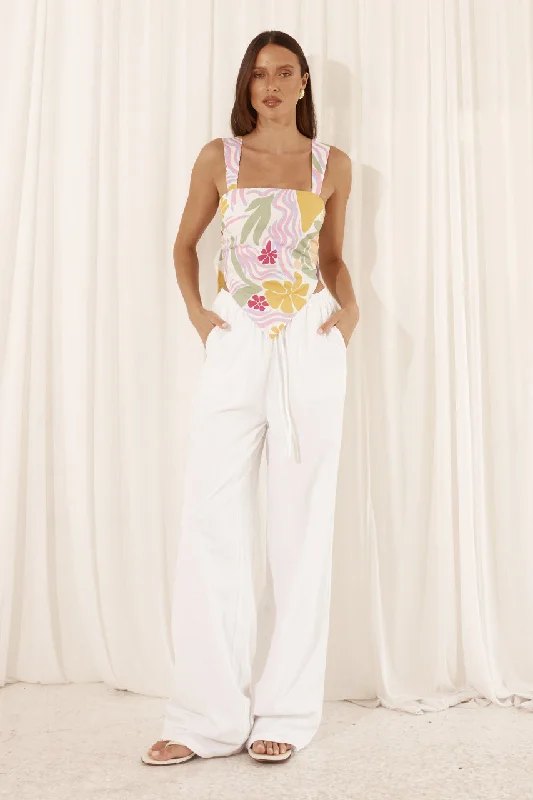 SOLARA PANT - WHITE Comfortable Jogger Trousers