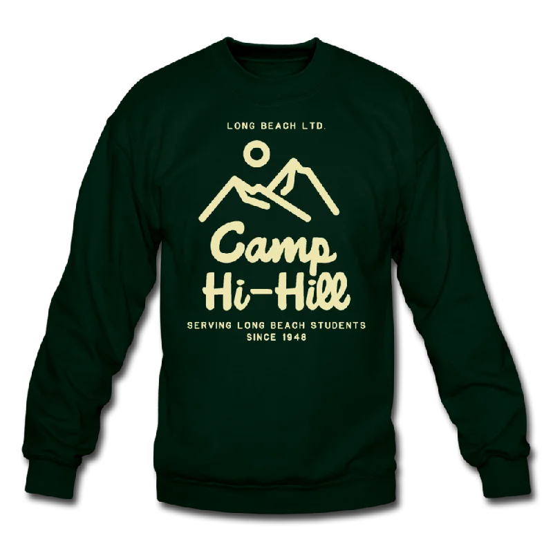 Camp Hi-Hill Retro | Forest Green Sweatshirt Hoodie with Double Zipper Versatile Adjustable Camp Hi-Hill Retro | Forest Green Sweatshirt Hoodie with Double Zipper Versatile Adjustable