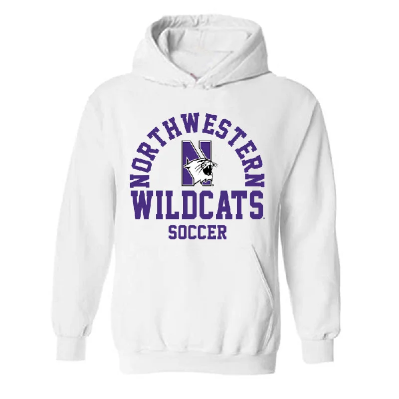 Northwestern - NCAA Women's Soccer : Reiley Fitzpatrick - Classic Shersey Hooded Sweatshirt Hoodie with Set-In Sleeves Structured Classic Northwestern - NCAA Women's Soccer : Reiley Fitzpatrick - Classic Shersey Hooded Sweatshirt Hoodie with Set-In Sleeves Structured Classic