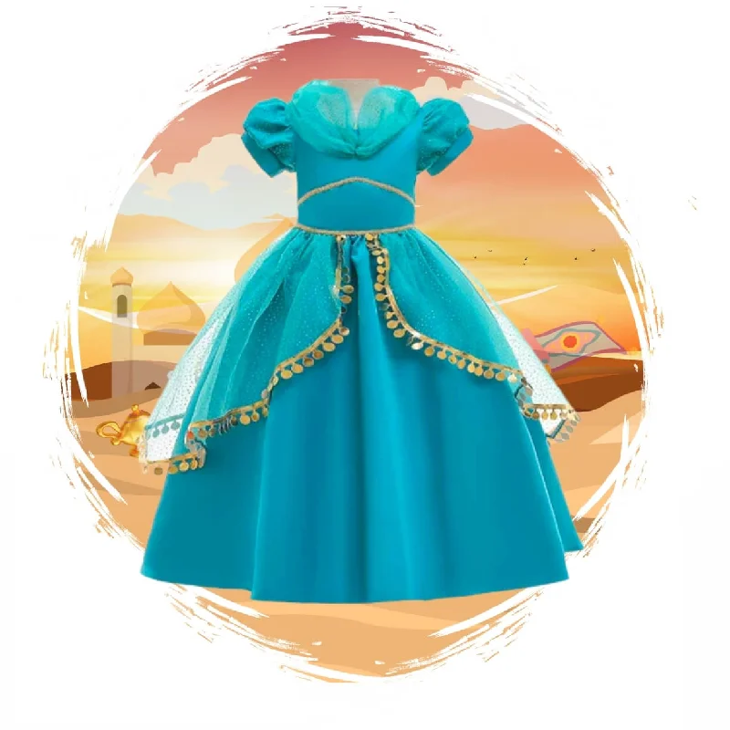 Alladin's Princess Jasmine Deluxe Dress Tunics Versatile stylish