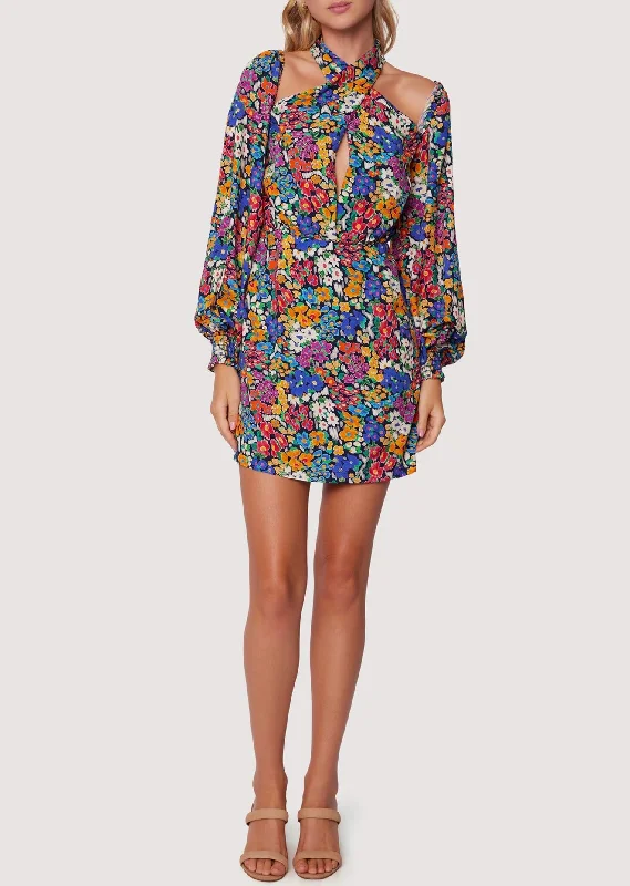 Renoir's Terrace Mini Dress Elegant Mini Dress with Ruffles