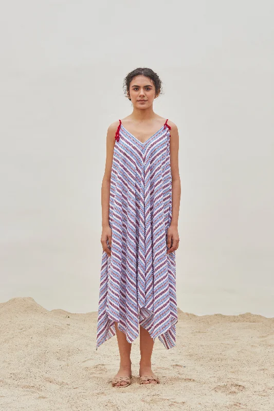 Printed Cotton Long Dress Tunics Ceremony elegant
