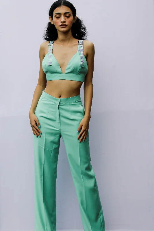Pant Suit Stylish Elastic Waist Pants