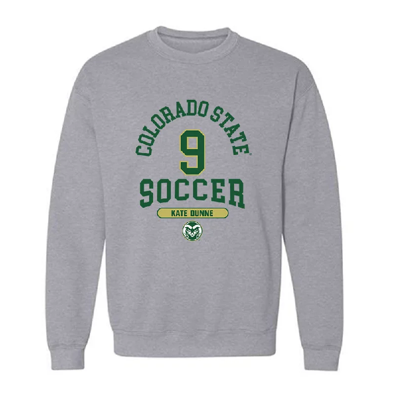 Colorado State - NCAA Women's Soccer : Kate Dunne - Grey Classic Fashion Shersey Sweatshirt Hoodie with Pattern Geometric Abstract Colorado State - NCAA Women's Soccer : Kate Dunne - Grey Classic Fashion Shersey Sweatshirt Hoodie with Pattern Geometric Abstract