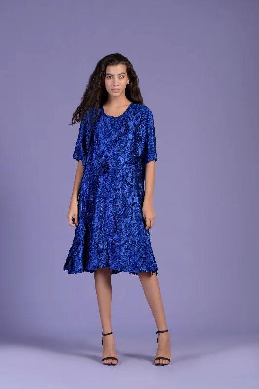 Fiona Fishbait Dress Pleated Dress - Sapphire Tunics Luxurious high-end