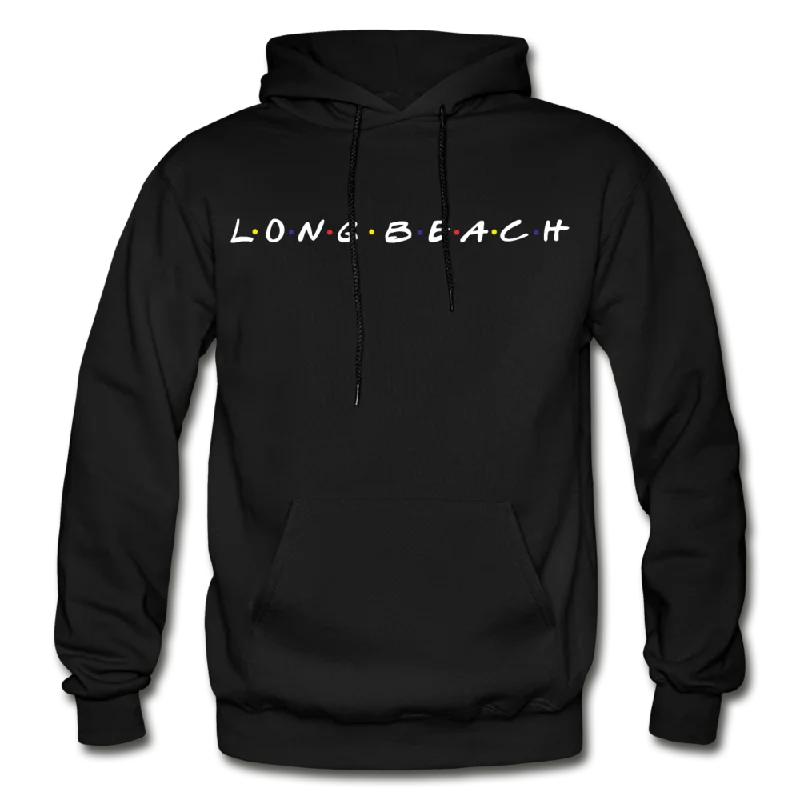 The One With Long Beach On It | Black Hoodie Hoodie with Puffed Sleeves Voluminous Trendy The One With Long Beach On It | Black Hoodie Hoodie with Puffed Sleeves Voluminous Trendy