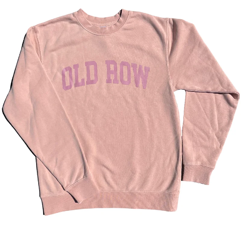 OLD ROW UNISEX PINK PIGMENT DYED CREWNECK SWEATSHIRT - WROW2559 Hoodie with Metallic Shiny Futuristic OLD ROW UNISEX PINK PIGMENT DYED CREWNECK SWEATSHIRT - WROW2559 Hoodie with Metallic Shiny Futuristic