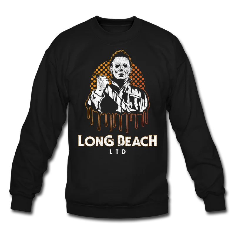 Slasher | Black Sweatshirt Hoodie with Camouflage Military Edgy