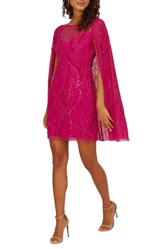 Adrianna Papell AP1E210846 - Caped Beaded Dress Tunic Top Casual