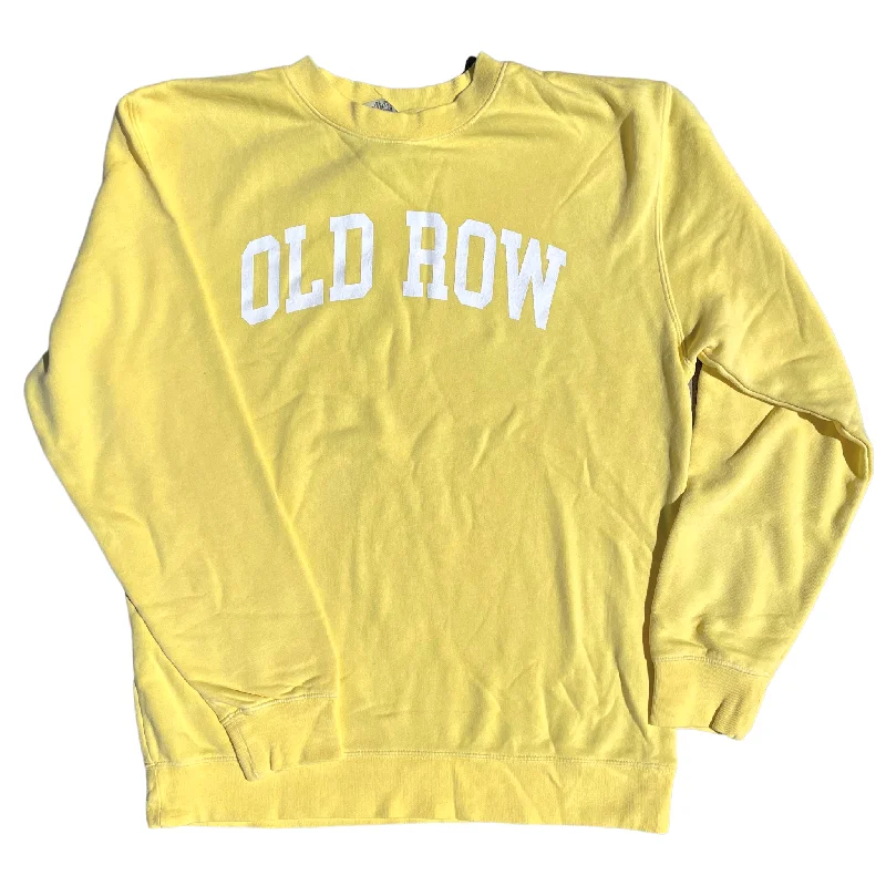 OLD ROW UNISEX YELLOW CREWNECK SWEATSHIRT - WROW2173 Hoodie with Illustration Artistic Creative OLD ROW UNISEX YELLOW CREWNECK SWEATSHIRT - WROW2173 Hoodie with Illustration Artistic Creative