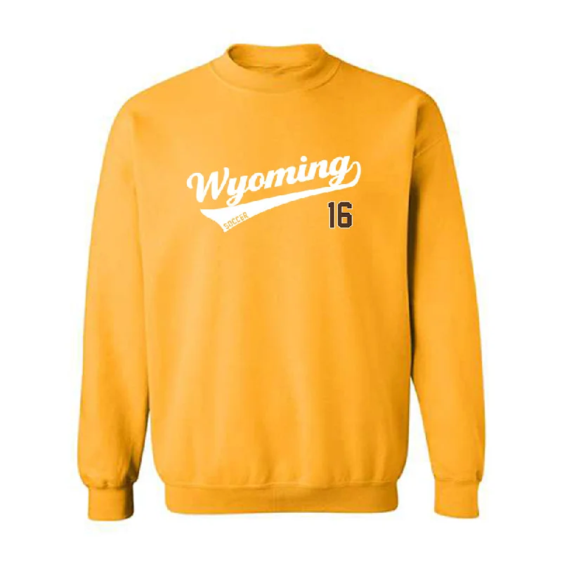 Wyoming - NCAA Women's Soccer : Raegan Richardson - Crewneck Sweatshirt Classic Shersey Hoodie with Slim Fit Tailored Modern Wyoming - NCAA Women's Soccer : Raegan Richardson - Crewneck Sweatshirt Classic Shersey Hoodie with Slim Fit Tailored Modern