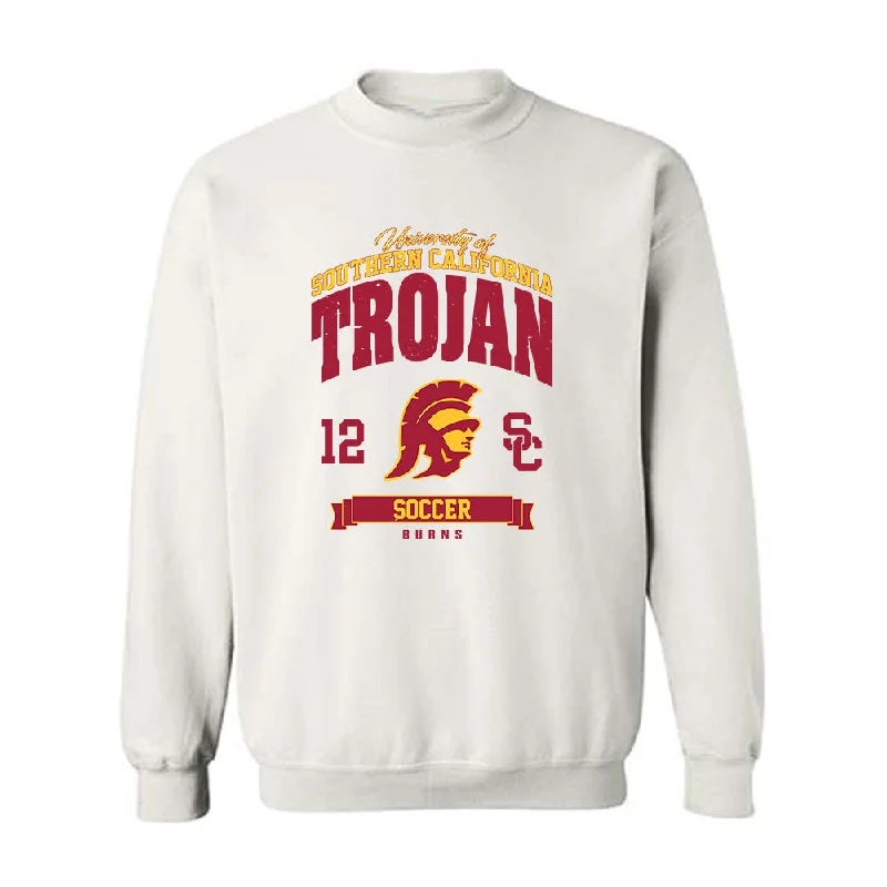 USC - NCAA Women's Soccer : Zoe Burns - Crewneck Sweatshirt Classic Fashion Shersey Hoodie with Hem Detail Decorative Unique USC - NCAA Women's Soccer : Zoe Burns - Crewneck Sweatshirt Classic Fashion Shersey Hoodie with Hem Detail Decorative Unique