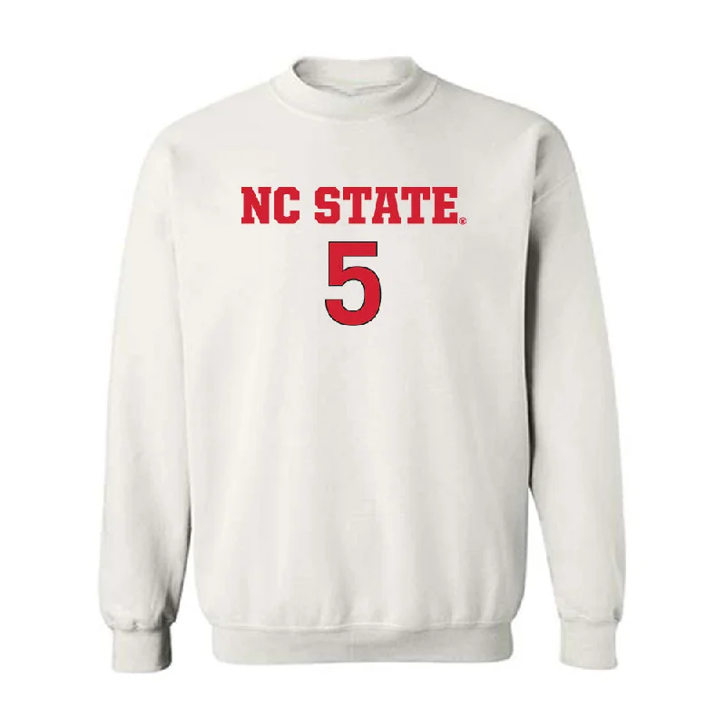 NC State - NCAA Women's Soccer : Alex Mohr - White Replica Shersey Sweatshirt Hoodie with Hem Drawcord Adjustable Customizable NC State - NCAA Women's Soccer : Alex Mohr - White Replica Shersey Sweatshirt Hoodie with Hem Drawcord Adjustable Customizable