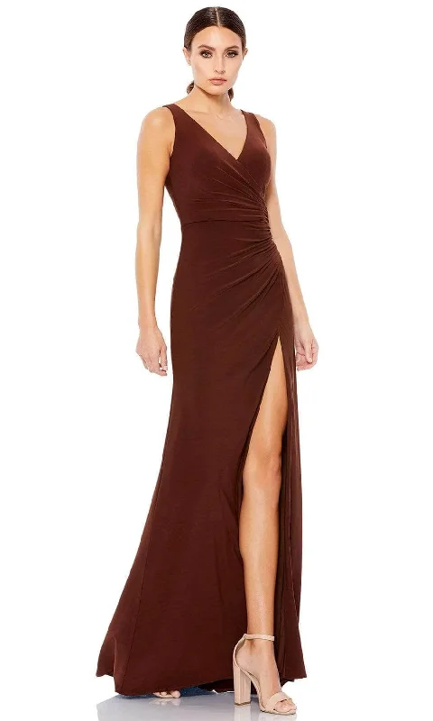 Ieena Duggal - 26513 Sleeveless V-Neck Sheath Dress Tunics Sophisticated sleek