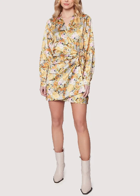 Wildflower Dusk Mini Dress Cozy Sweater Mini Dress