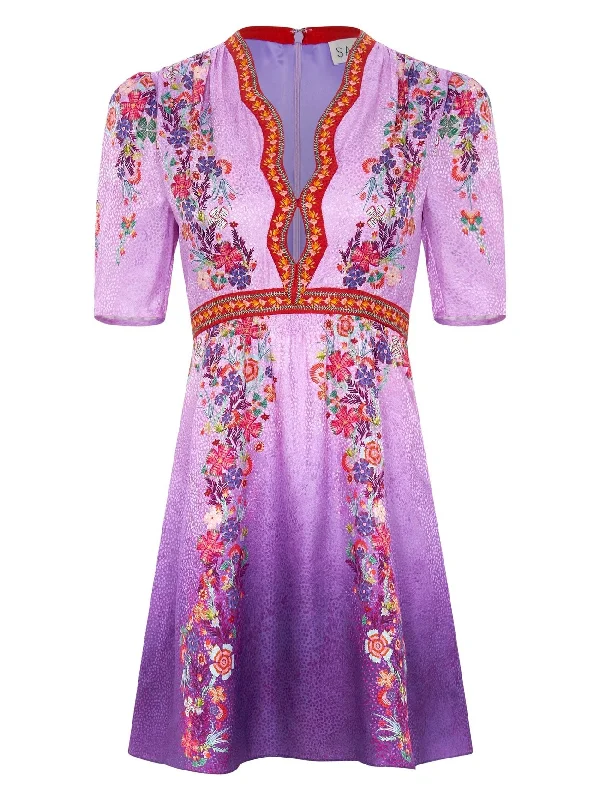 Tabitha Mini Dress in Zinnia Gradient Trendy Tulle Mini Dress