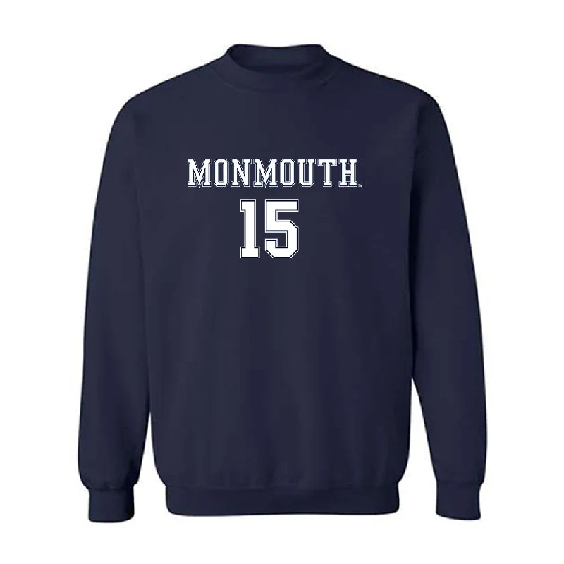 Monmouth - NCAA Women's Soccer : Lauren Bruno - Replica Shersey Sweatshirt Hoodie with Front Slit Layering Stylish Monmouth - NCAA Women's Soccer : Lauren Bruno - Replica Shersey Sweatshirt Hoodie with Front Slit Layering Stylish