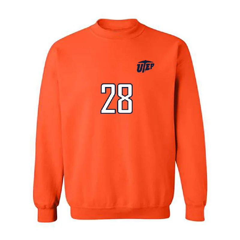 UTEP - NCAA Women's Soccer : Emerson Kidd - Orange Replica Shersey Sweatshirt Hooded Sweatshirt Casual Wear Street Style UTEP - NCAA Women's Soccer : Emerson Kidd - Orange Replica Shersey Sweatshirt Hooded Sweatshirt Casual Wear Street Style