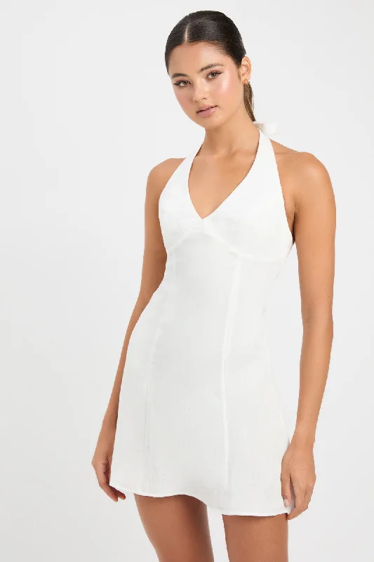 Hayman Halter Mini Dress Fashionable Mini Dress with Pockets