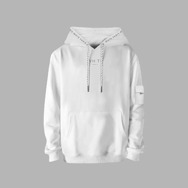 Whte Tokyo Hoodie Hoodie with High Neck Warm Protective