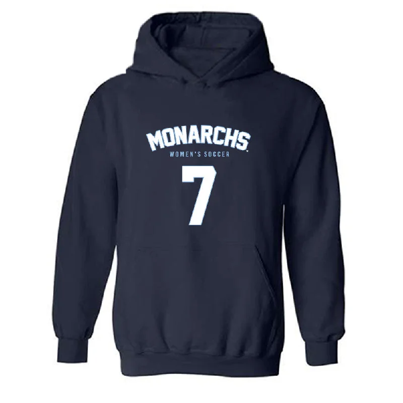Old Dominion - NCAA Women's Soccer : Thalia Morisi - Hooded Sweatshirt Replica Shersey Hoodie with Zipper Versatile Modern Old Dominion - NCAA Women's Soccer : Thalia Morisi - Hooded Sweatshirt Replica Shersey Hoodie with Zipper Versatile Modern