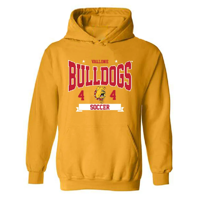 Ferris State - NCAA Women's Soccer : Bella Vallone - Hooded Sweatshirt Classic Shersey Hoodie with Bell Sleeves Flared Feminine Ferris State - NCAA Women's Soccer : Bella Vallone - Hooded Sweatshirt Classic Shersey Hoodie with Bell Sleeves Flared Feminine