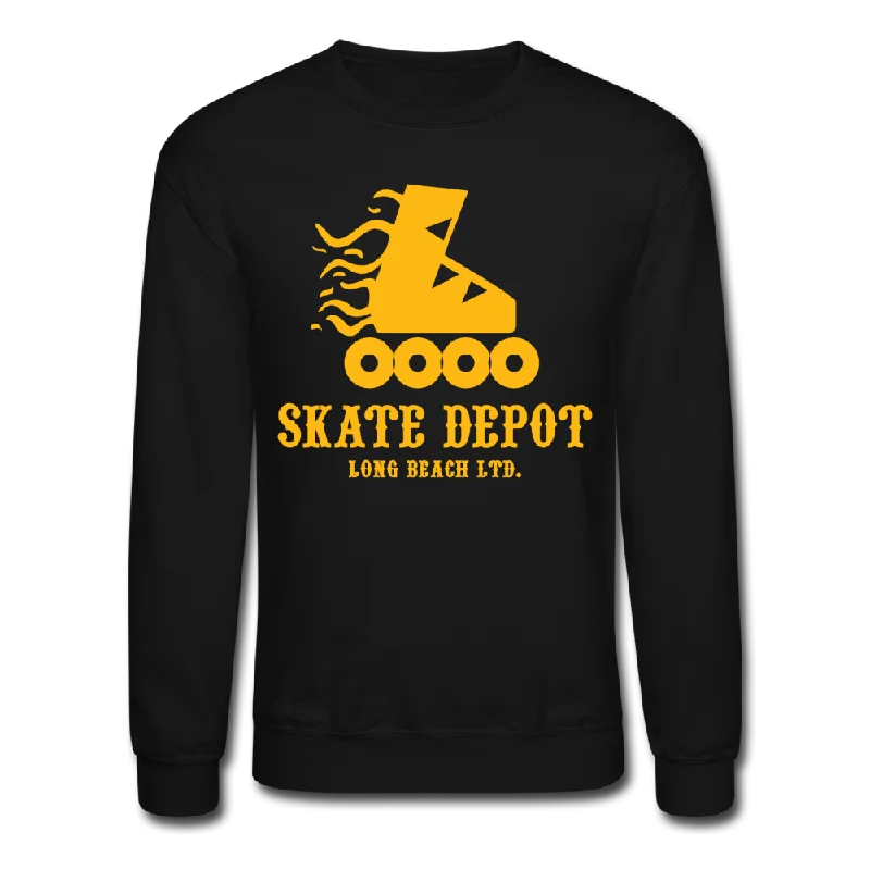 Skate Depot Classic | Crewneck Sweatshirt (Multiple Colors) Hoodie with Hem Contrast Bold Stylish Skate Depot Classic | Crewneck Sweatshirt (Multiple Colors) Hoodie with Hem Contrast Bold Stylish
