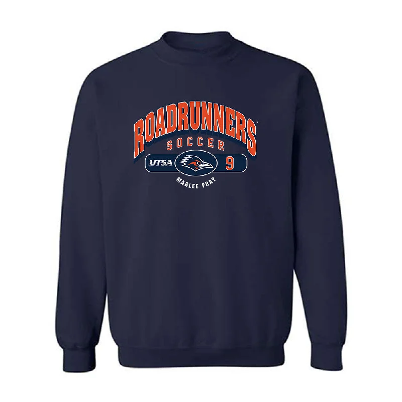 UTSA - NCAA Women's Soccer : Marlee Fray - Navy Classic Sweatshirt Hoodie with Slim Fit Tailored Modern UTSA - NCAA Women's Soccer : Marlee Fray - Navy Classic Sweatshirt Hoodie with Slim Fit Tailored Modern