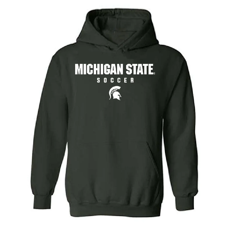 Michigan State - NCAA Women's Soccer : Jordyn Wickes - Green Classic Shersey Hooded Sweatshirt Hoodie Jacket Zipper Layering Michigan State - NCAA Women's Soccer : Jordyn Wickes - Green Classic Shersey Hooded Sweatshirt Hoodie Jacket Zipper Layering