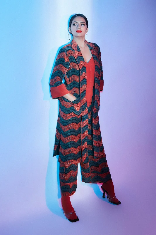Printed Pants Relaxed Fit Trousers