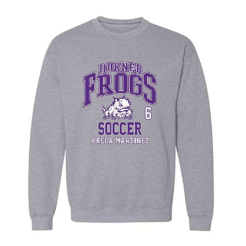 TCU - NCAA Women's Soccer : Kaela Martinez - Classic Fashion Shersey Crewneck Sweatshirt Hoodie Crop Top Short Trendy TCU - NCAA Women's Soccer : Kaela Martinez - Classic Fashion Shersey Crewneck Sweatshirt Hoodie Crop Top Short Trendy