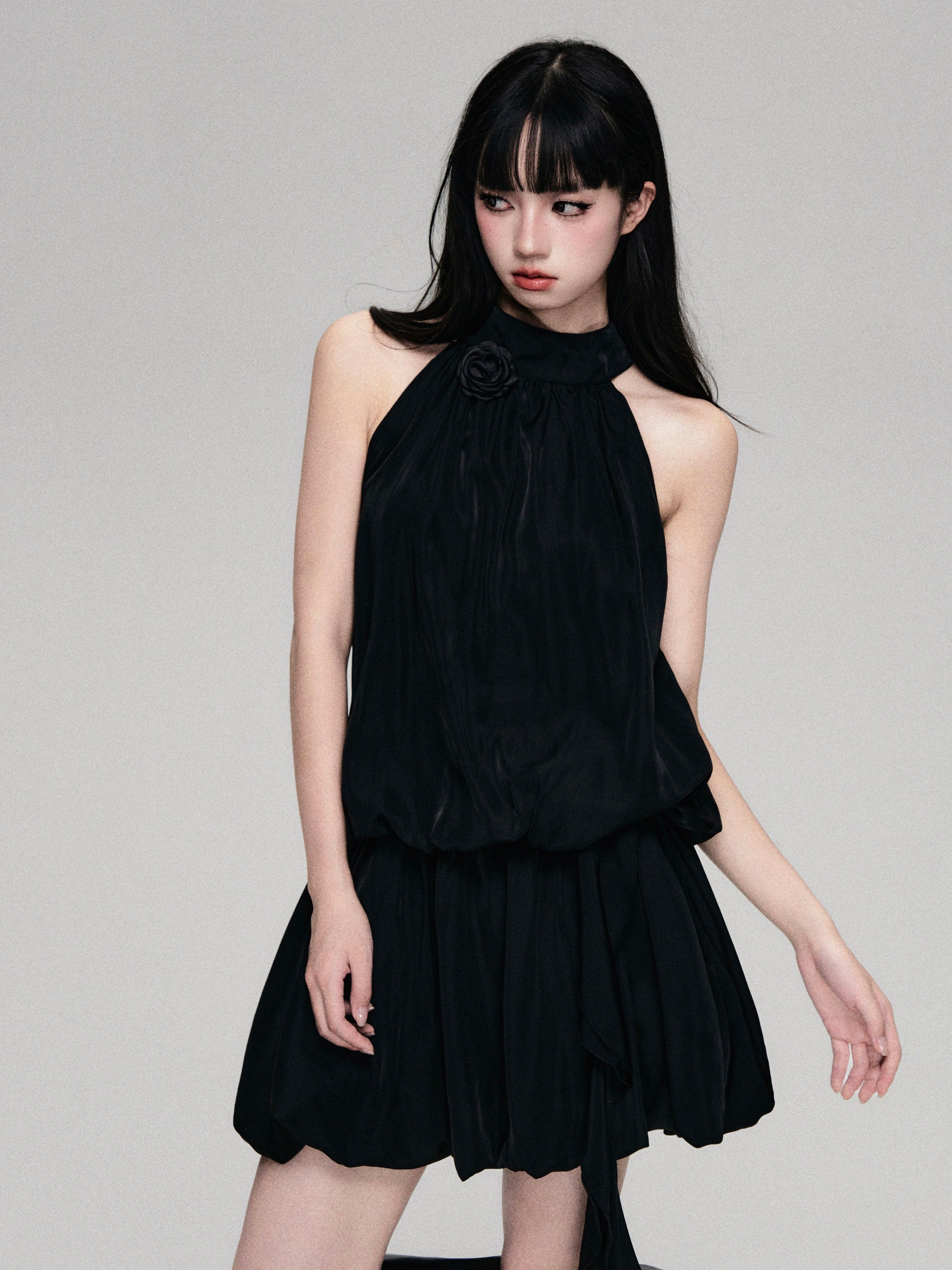 Luluswings Halter Neck Bubble Hem Mini Dress - Women'S Chic Cocktail Attire Fashionable Lace Mini Dress Luluswings Halter Neck Bubble Hem Mini Dress - Women'S Chic Cocktail Attire Fashionable Lace Mini Dress