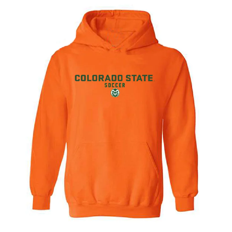 Colorado State - NCAA Women's Soccer : Kenady Leighton - Hooded Sweatshirt Classic Shersey Hoodie with Raglan Sleeves Sporty Comfortable Colorado State - NCAA Women's Soccer : Kenady Leighton - Hooded Sweatshirt Classic Shersey Hoodie with Raglan Sleeves Sporty Comfortable