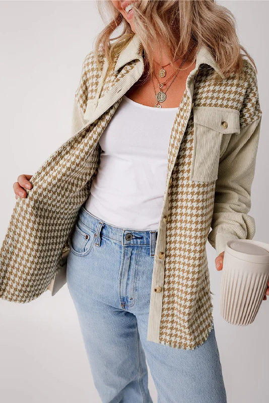 Patchwork Corduroy Shirt Jacket Chenille Jacket Brocade Jacket Lace Jacket